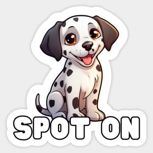 Adorable Dalmatian: Spot On Puppy Sticker